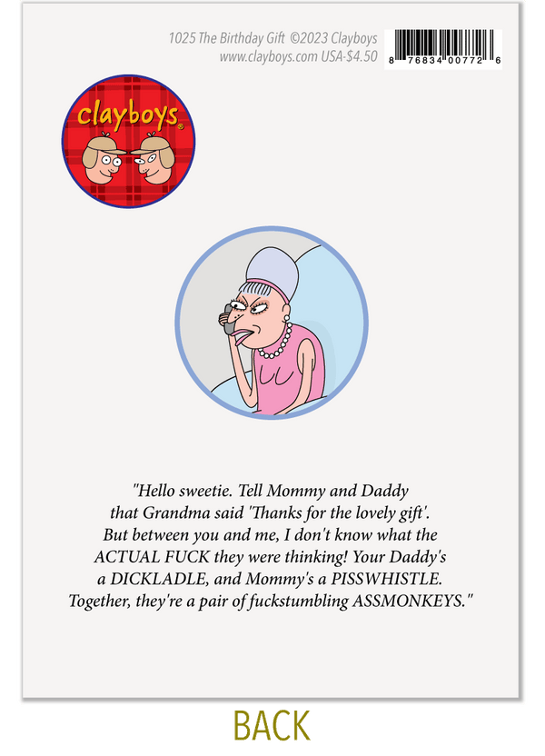 1025 The Birthday Gift (Birthday) Clayboys Cards