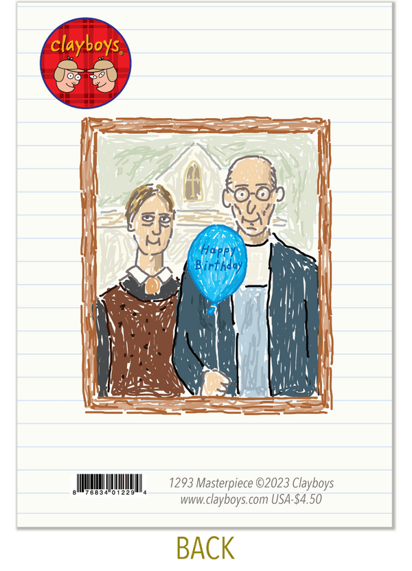 1293 Masterpiece Birthday Card Clayboys Cards