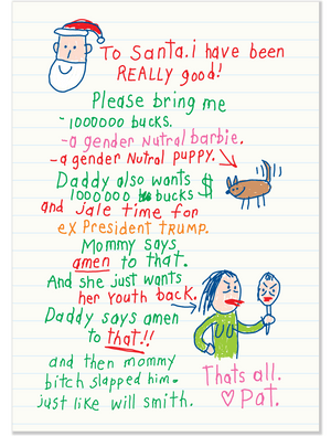 984 Pat's Letter to Santa (Christmas Card)