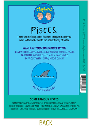 1119 Pisces  (Astrology Card, Any Occasion Card)