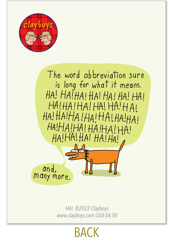 1278 HA! (Anniversary Card) Clayboys Cards