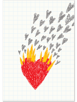 642 I'm on Fire (Love Card, Valentine's Card)