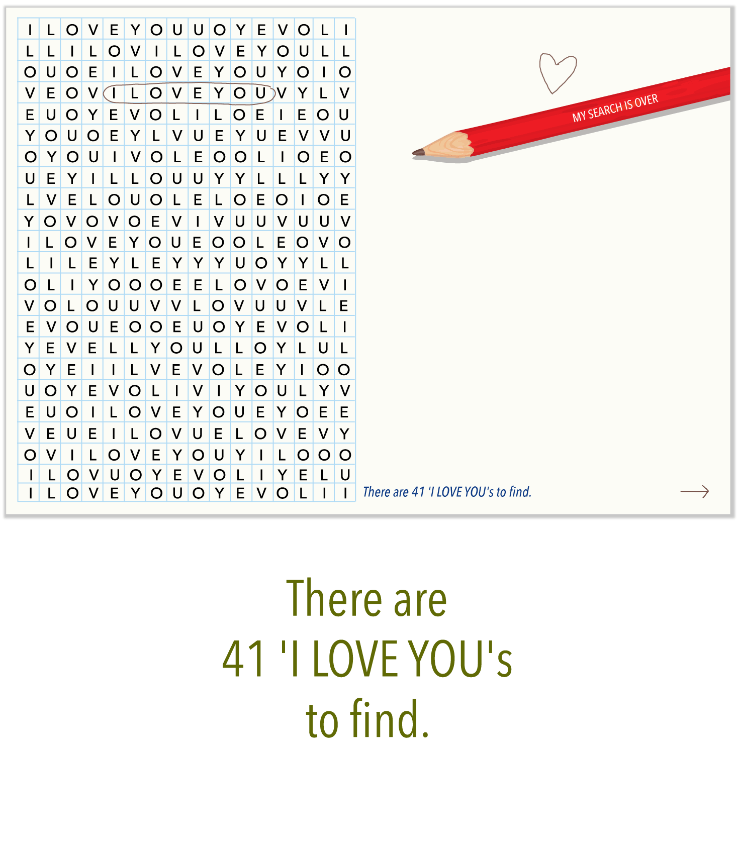 646 Word Search (Love Card)
