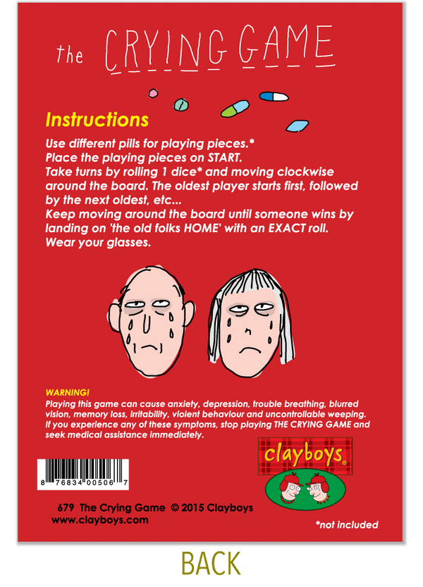 679 The Crying Game (Any Occasion, Birthday Card) Clayboys Cards