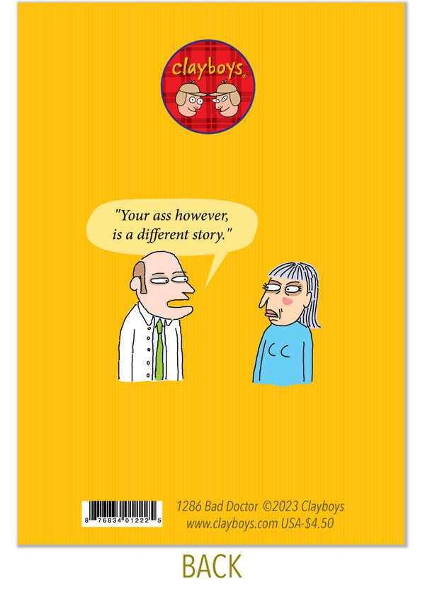 1286 Bad Doctor Birthday Card - Clayboys Cards