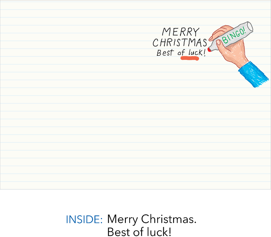 1440 Christmas Biingo (Christmas card)