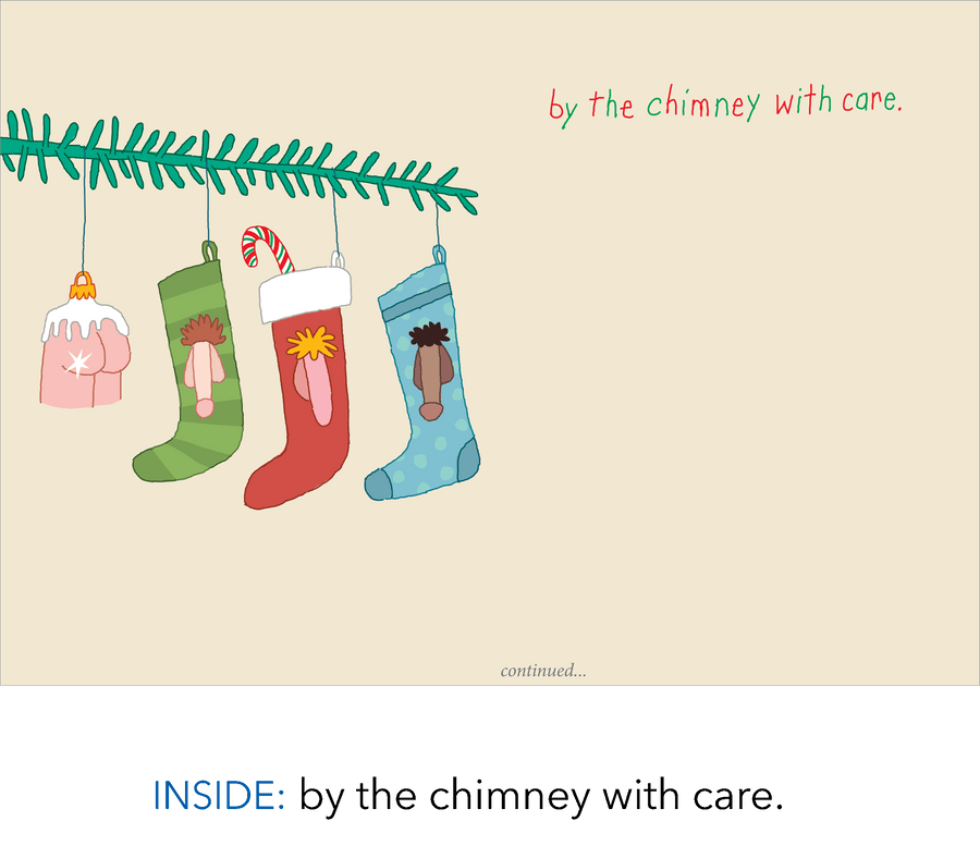 1459 The Stockings  Hung (Christmas card)