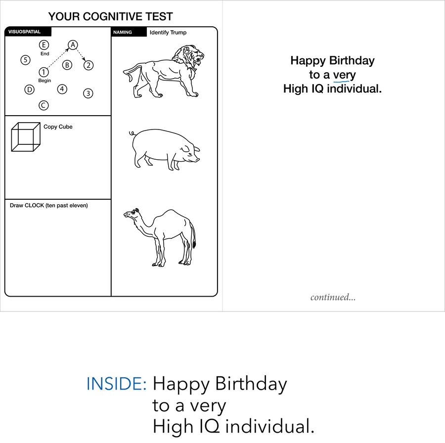 1500 Trump's Cognitive Test