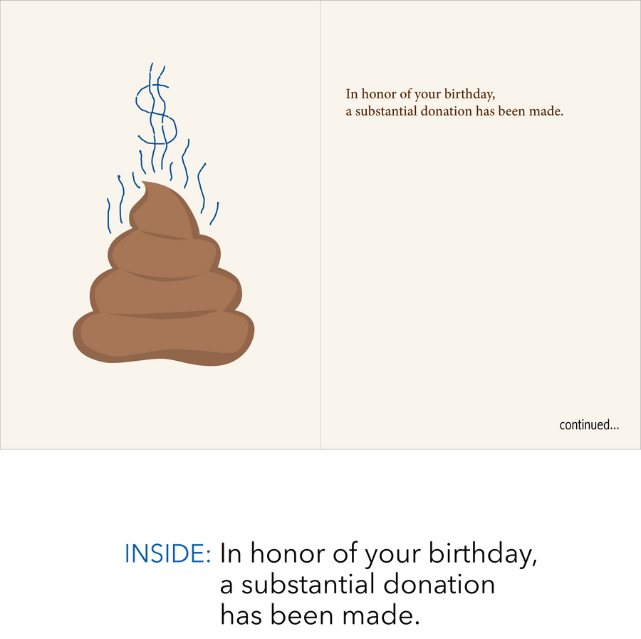 421 Endangered Feces (Birthday Card)