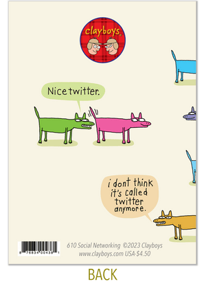 610 Social Networking for Dogs (Any Occasion, Birthday Card)