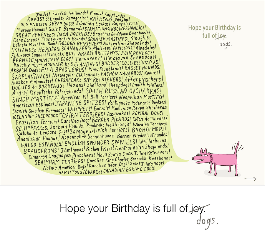 747 Dog Joy (Birthday Card)