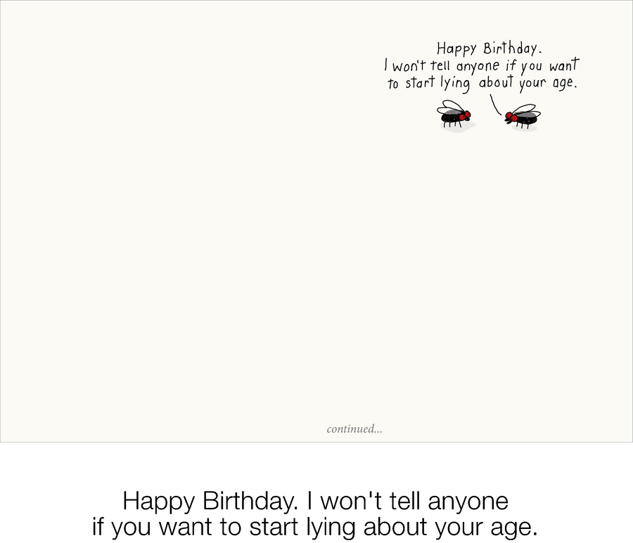 847 Flies (Any Occasion Card, Birthday Card)