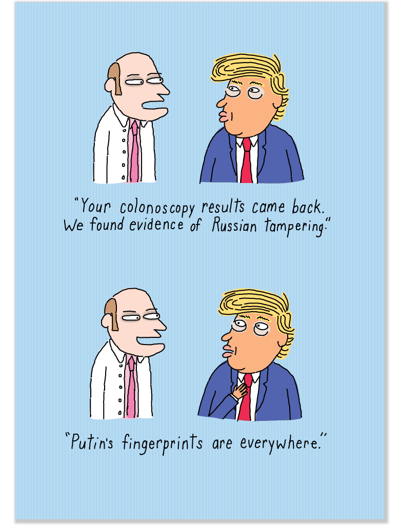 885 Trump's Colonscopy (Any Occasion, Birthday Card)