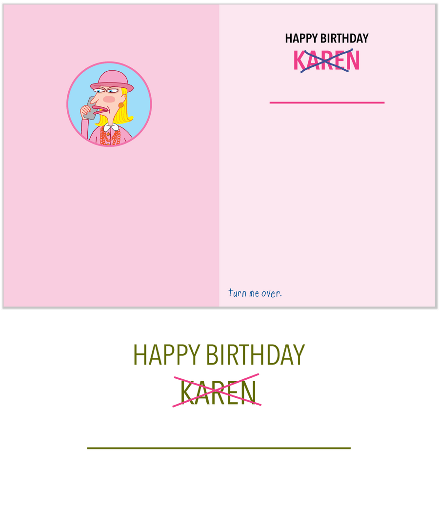 1087 Shopping With Karen (Birthday card)
