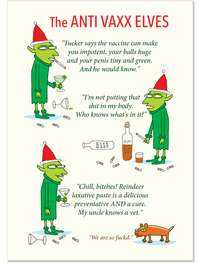 1092-anti-vaxx-elves-funny-christmas-card-clayboys-cards for Free Printable Grinch Pills Printable 1092 Anti Vaxx Elves funny Christmas card - Clayboys Cards for Free Printable Grinch Pills Printable