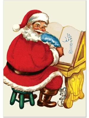 1109 Santa's Book (Christmas card)