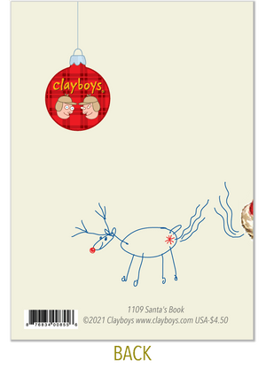 1109 Santa's Book (Christmas card)
