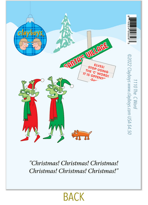 1110 The 'C' Word Christmas card