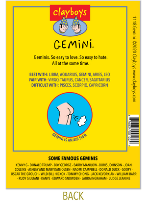 1118 Gemini (Astrology Card, Any Occasion Card)