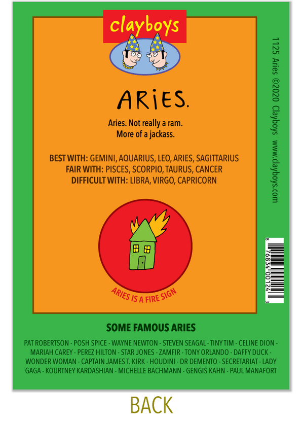 1125 Aries Astrology and Any Occasion Card from Clayboys Clayboys Cards