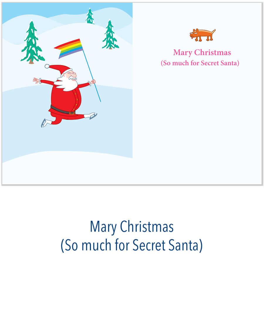 1142 Santa on Skates (Christmas card)