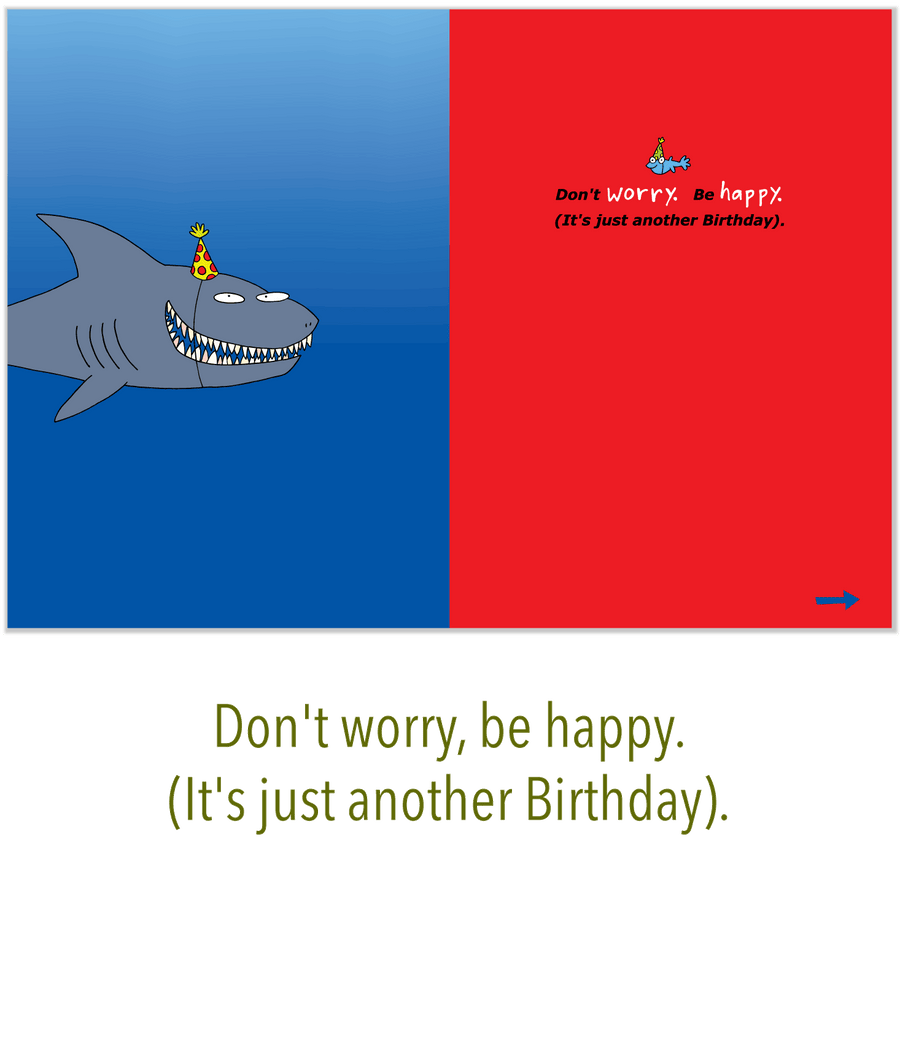 256 Don't Worry Be Happy (Birthday Card)