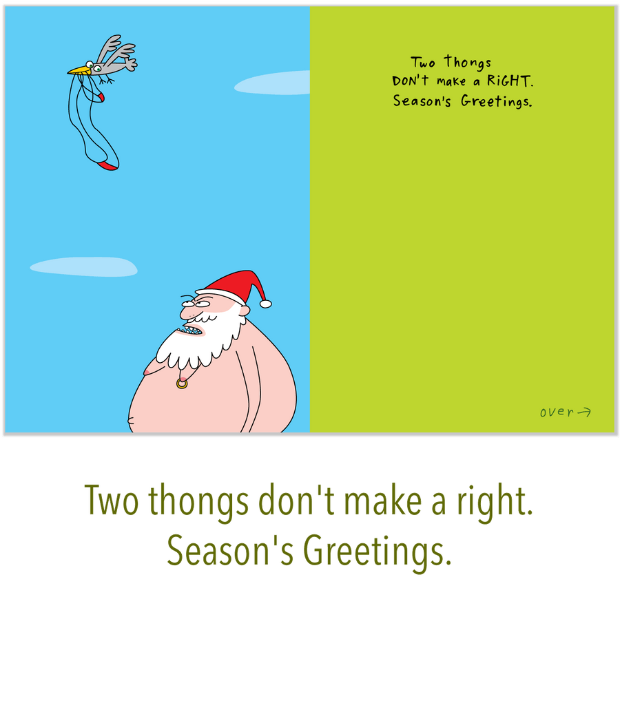 300 Xmas Thongs (Christmas Card)