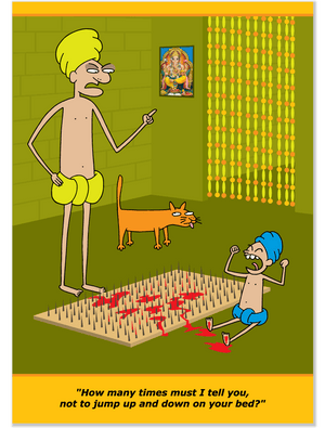 368 Bed of Nails (Fathers Day Card)