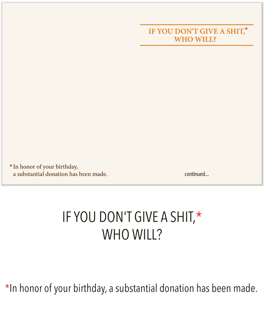 421 Endangered Feces (Birthday Card)