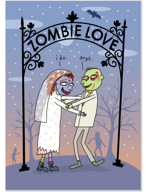 615 Zombie Love (Bachelorette Card, Wedding Card)