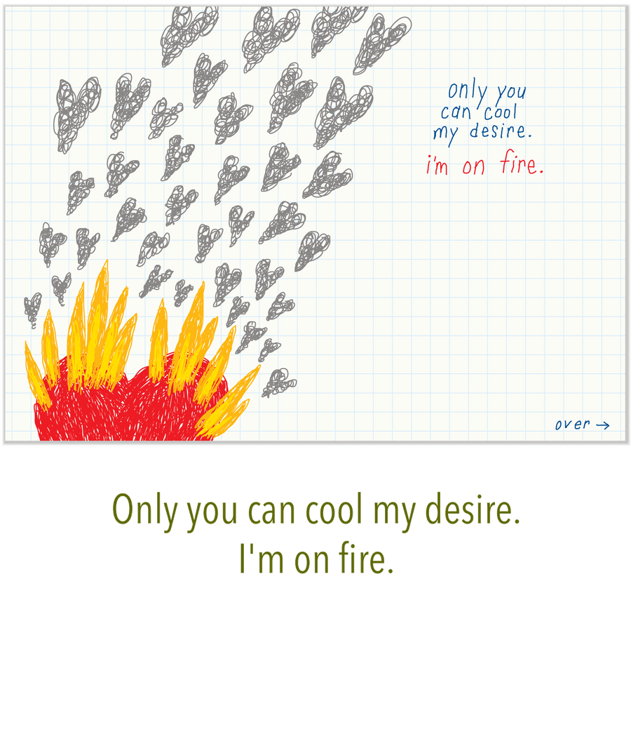 642 I'm on Fire (Love Card, Valentine's Card)