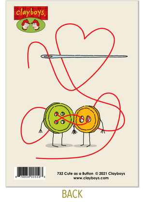 732 Cute as a Button (Love Card)