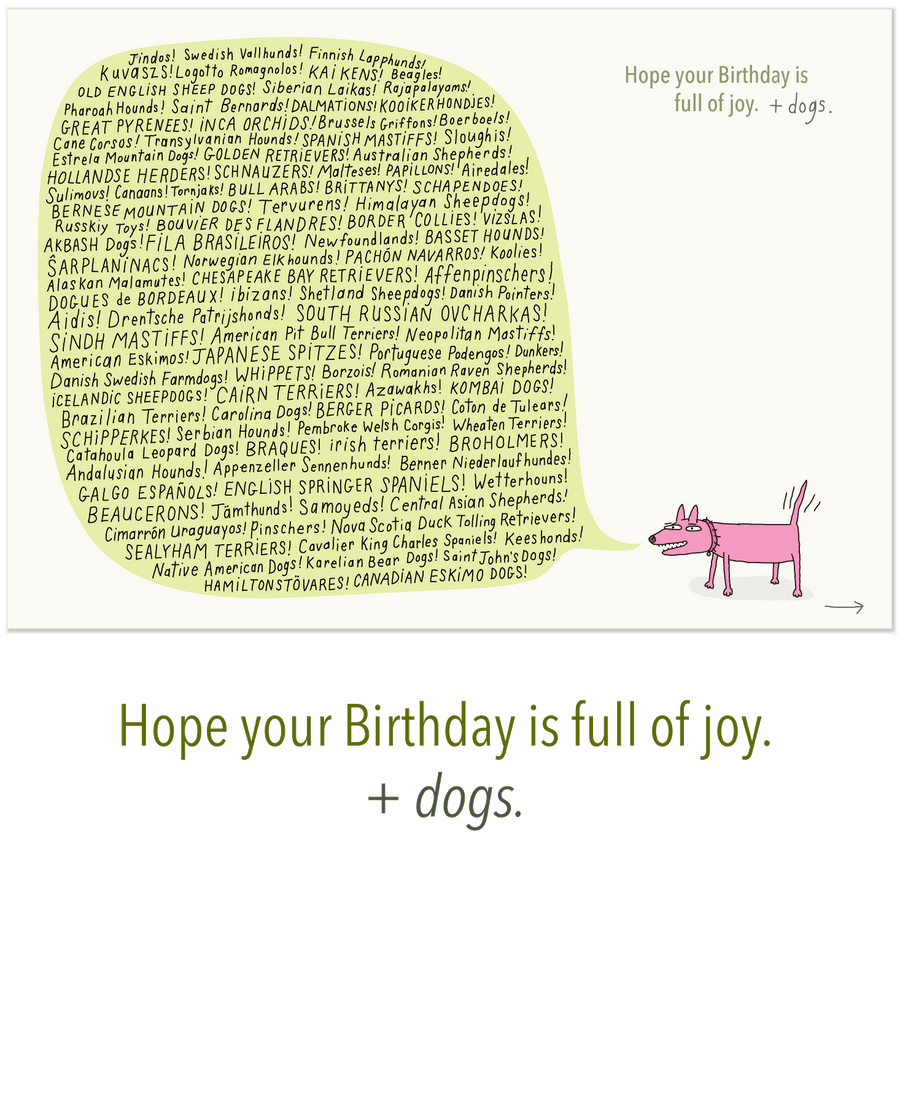 747 Dog Joy (Birthday Card)