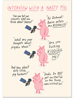 851 Nasty Pig (Birthday Card)