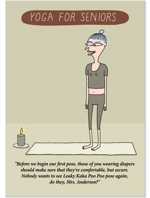 935 Yoga for Seniors (Birthday Card)