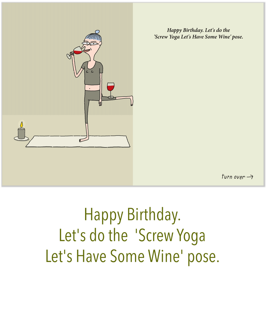 935 Yoga for Seniors (Birthday Card)